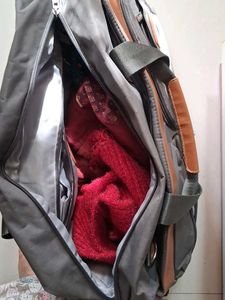 Stylish Grey Travel Duffel Bag