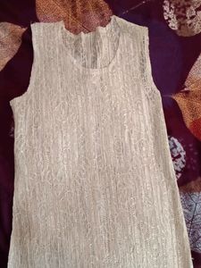 Sparkly Metallic Midi Dress
