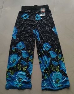 Floral Print Wide Leg Pants