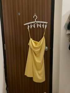 Yellow Satin Slip Dress