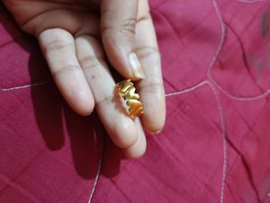 Heart pattern Gold Tone Ring