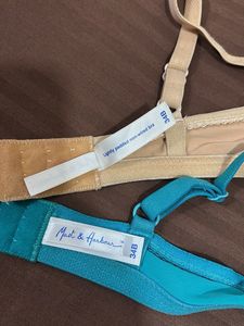 Pack of two - Blue &amp; Beige Lightly padded bra