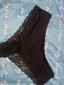 Black Lace Trim Briefs