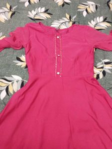 Elegant Pink Kurta with Delicate Detailing