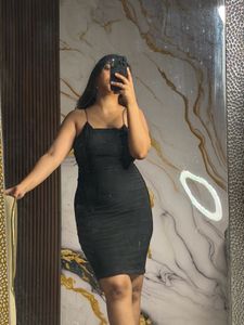 Elegant Black Bodycon Mini Dress