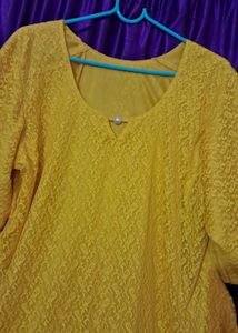 Yellow Aline peplum top