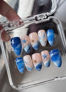 Ocean Wave Press-On Nails