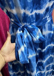 Blue Tie-Dye Maxi Dress