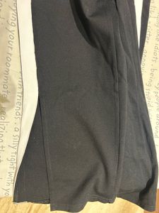 black side cutout pants