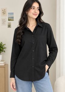 Classic Black Button-Up Shirt