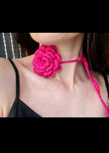 Handmade Rose Choker Necklace