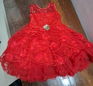 Cute Princess Baby Girl Dress Combo (Red & Pink) �