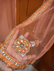 Embroidered Net Kurta