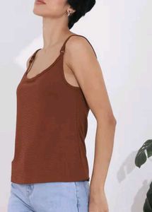 SHEIN MEDIUM LENGTH SPAGHETTI STRAP TEXTURED CAMI