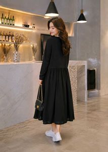 Chic Black Maxi Dress with Cardigan
