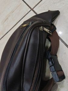 Brown Faux Leather Waist Bag