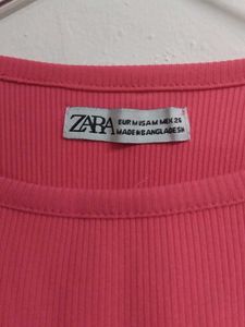 Zara Pink Cropped Top