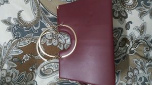 Elegant Burgundy Clutch Bag
