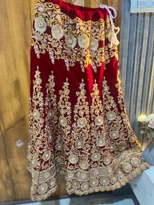 Embroidered Velvet Lehenga