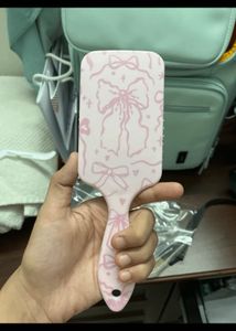 Cute Pink Bow Hair Brush