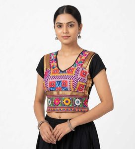 Embroidered Patchwork Blouse Top Navratri