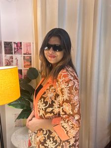 Stylish Orange transparent shirt