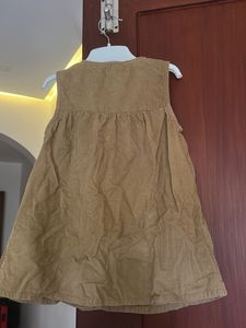 baby Tan Corduroy Button-Up dress