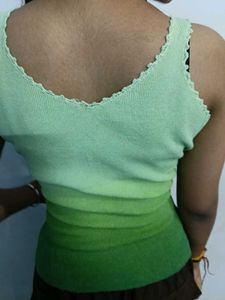 Green Ombre Knit Tank Top