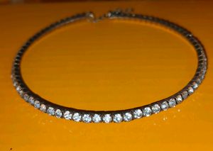 Sparkling Rhinestone Thin Choker Necklace