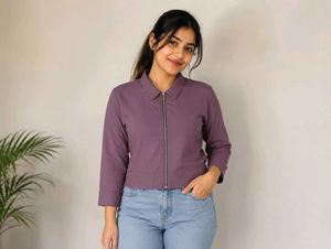 Women's Purple Zip-Up Jacket