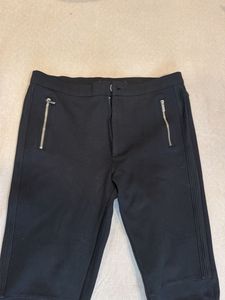 Stylish Black Zip Detail Pants