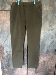 Olive Green Pull-On Pants