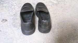 CAT Classic Black Leather Slip-on Loafers