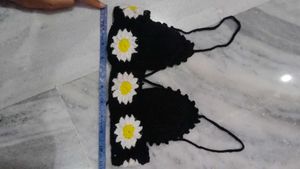 trending crochet flower bralete