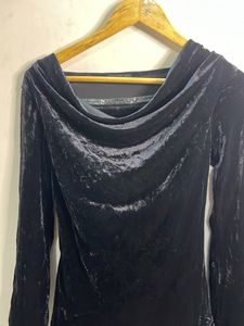 Velvet Cowl Neck Top