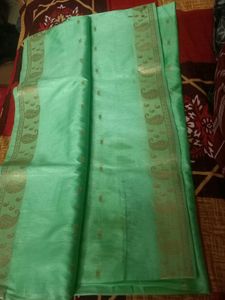 Elegant Green saree with blouse