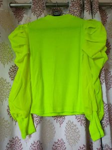 Neon Puff Sleeve Top