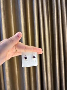 Sparkling Square Cut Stud Earrings