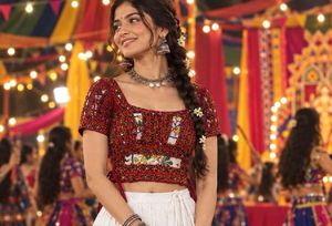 Elegant Embellished  Navaratri blouse