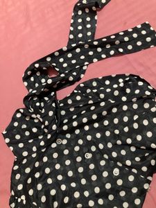 Chic Polka Dot Bow Blouse