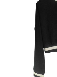 Black Cropped Bomber Jacket LT-23