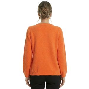Vibrant Orange Knit Cardigan