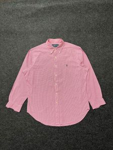 Ralph Lauren Pink Gingham Button-Down Shirt