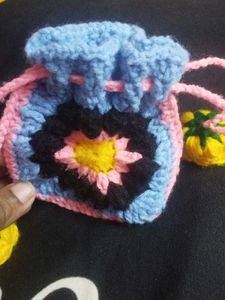 combo 2 Handmade Crochet Pouch with Tassel