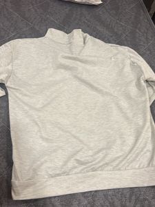 Light Grey "Western" Quarter Zip Sweatshirt