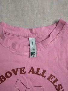 Pink Graphic T-Shirt with Cherries