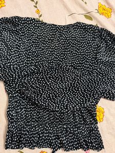 Chic Polka Dot Long Sleeve Blouse