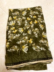 Elegant Floral Print Saree