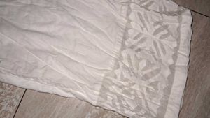 White Cotton Palazzo Pants with Schiffli Lace Work