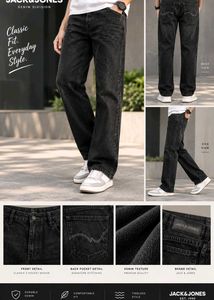 JACK &amp; JONES Men's Black Denim Jeans